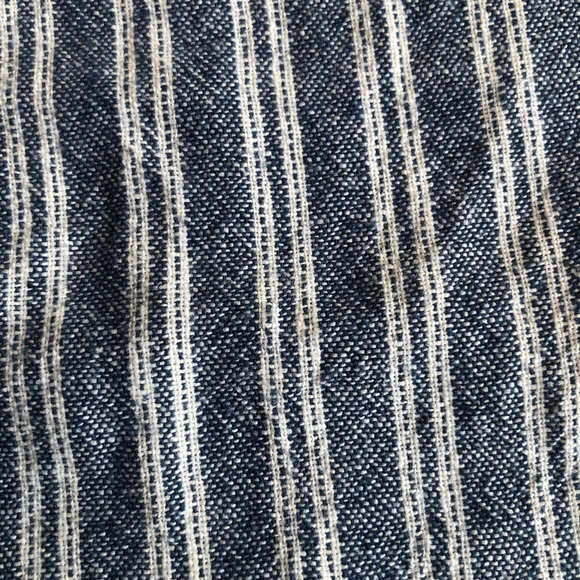 Land’ n Sea Blue/White Striped Elastic Linen Blend Casual Pants Women’s Size L - Picture 16 of 16